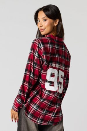 000239070238-40-1_54306dc6-55f0-4dca-a7fc-5ba1b51c2c21 Haut boutonné à manche longue en flanelle à carreaux