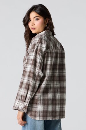 070239501397-89-1_a8f28299-670c-416c-ab0e-89e5a9c18fbc Chemise boutonné à manche longue en flanelle carreaux