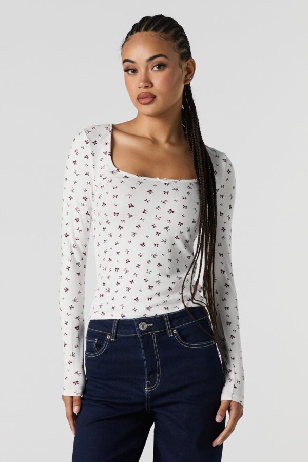 Ribbed henley long sleeve