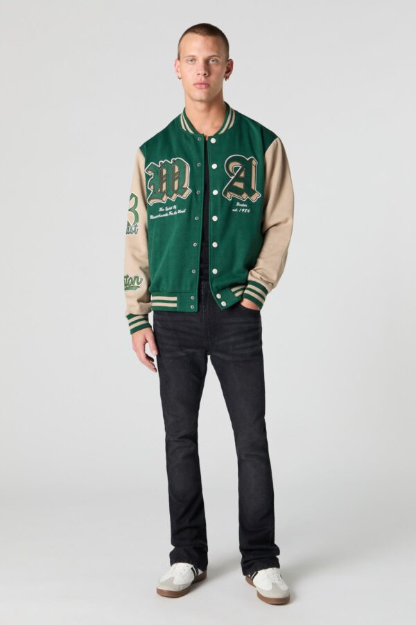 Blouson universitaire motif brodée