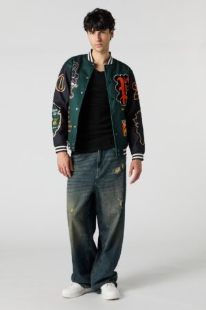 086166844850_30_2 Veste universitaire brodée