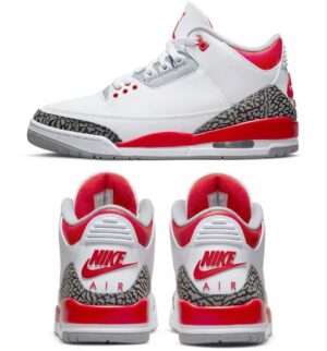 Jordan 3 Retro ( Red _ White )