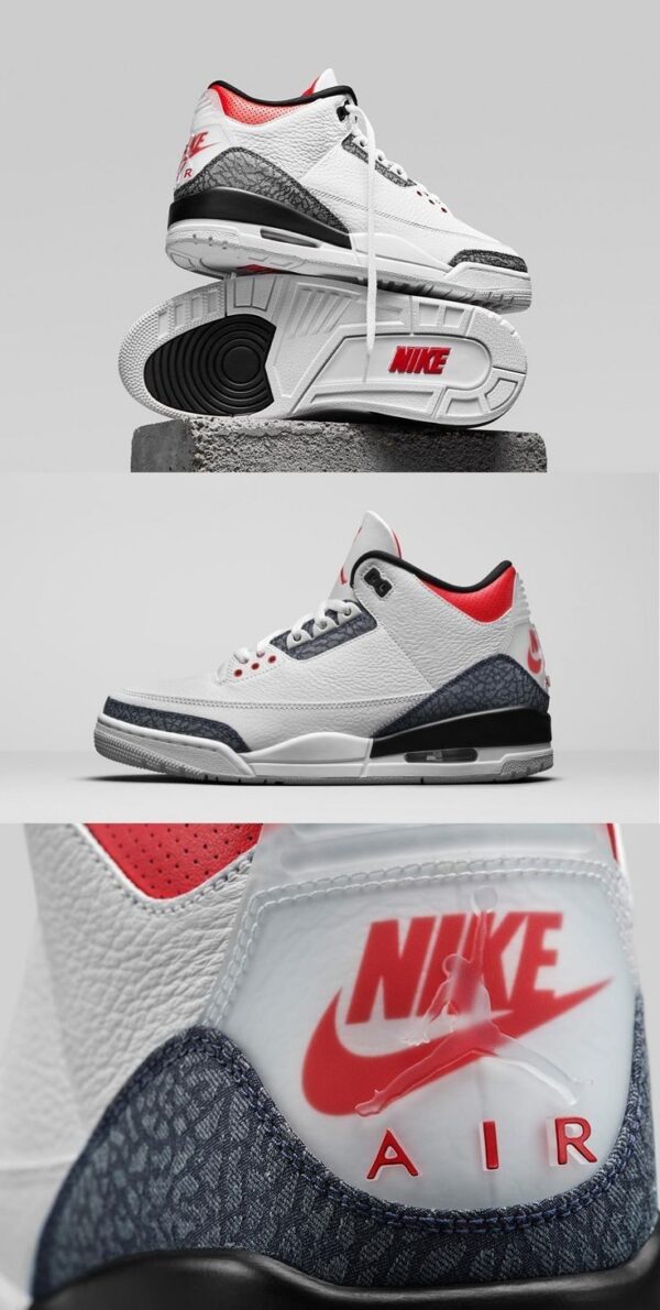 Jordan 3 Retro ( Red _ White )